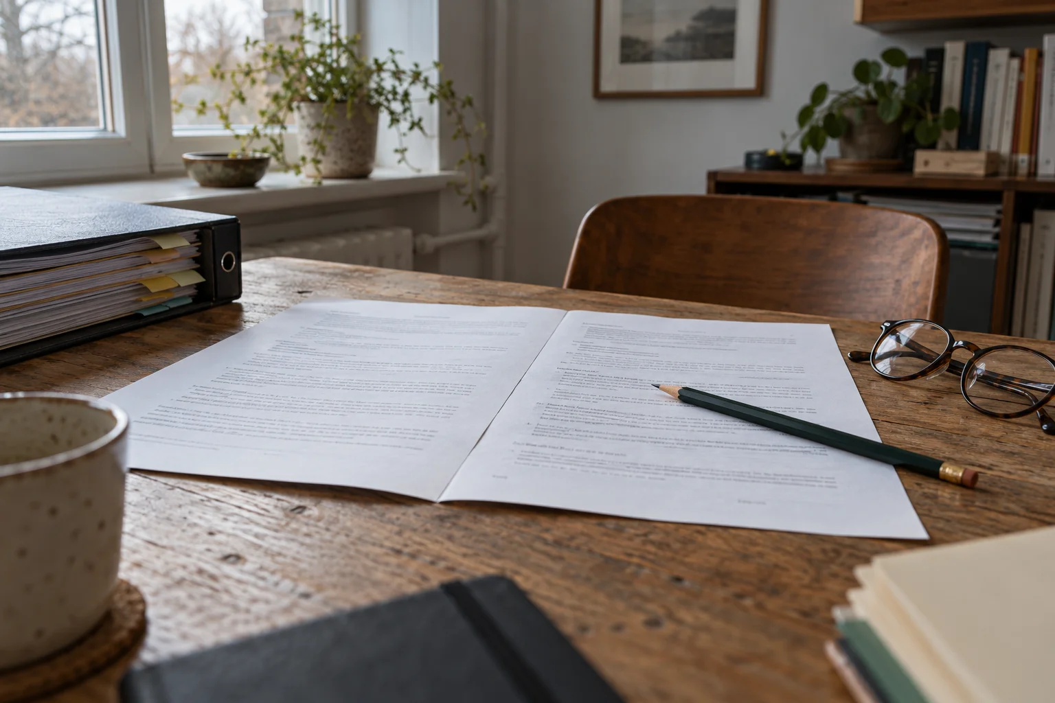 A printed capital call notice on a wooden desk with a pencil lying across the column of amounts.
